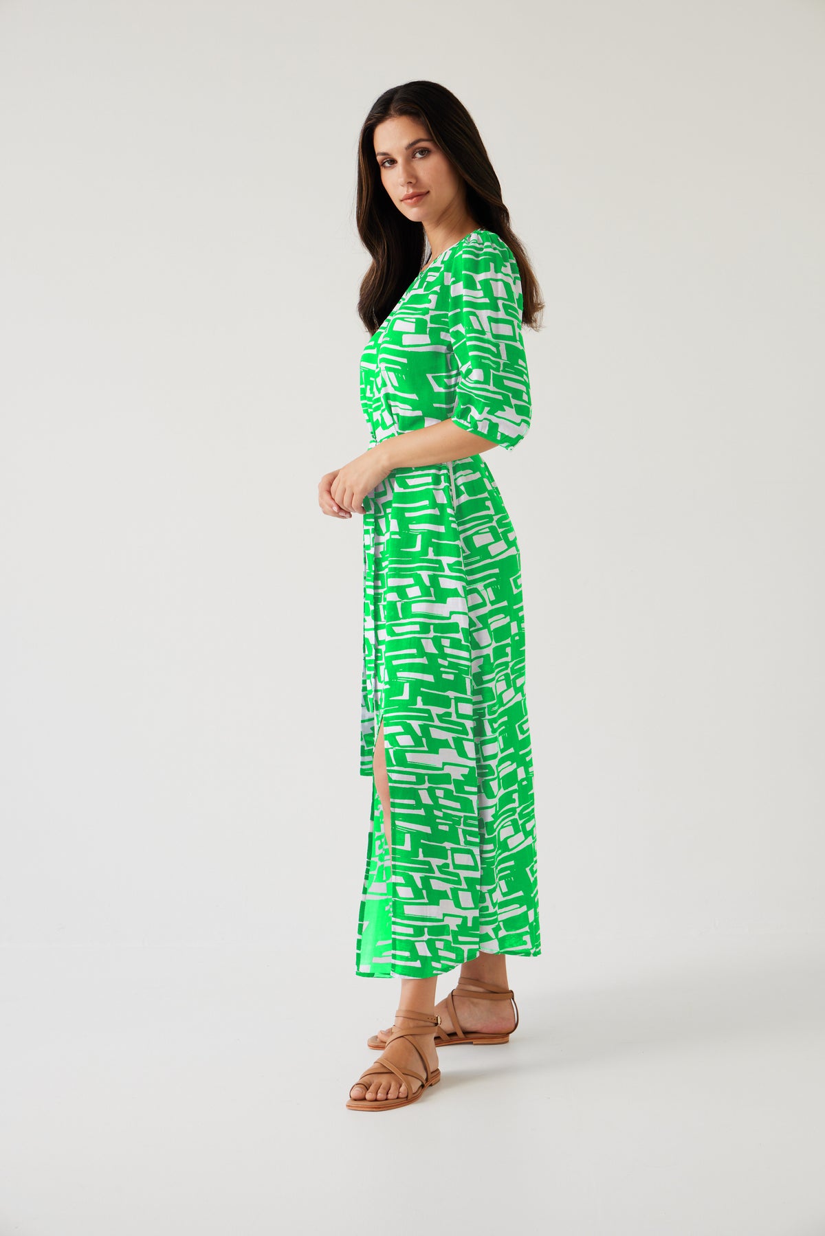 Tuesday MacKenzie Dress  - Green Geo
