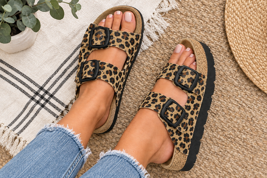 Neckermann Platform Slide - Leopard