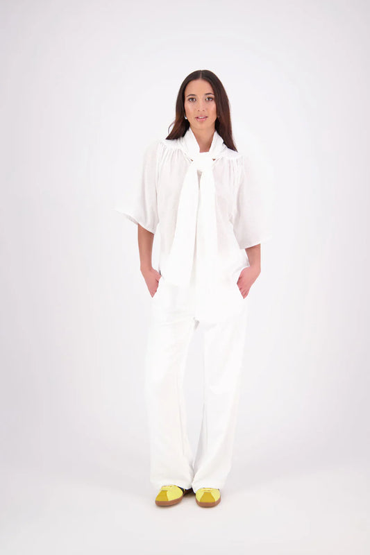Nes Satin Gin Pant - White Pearl