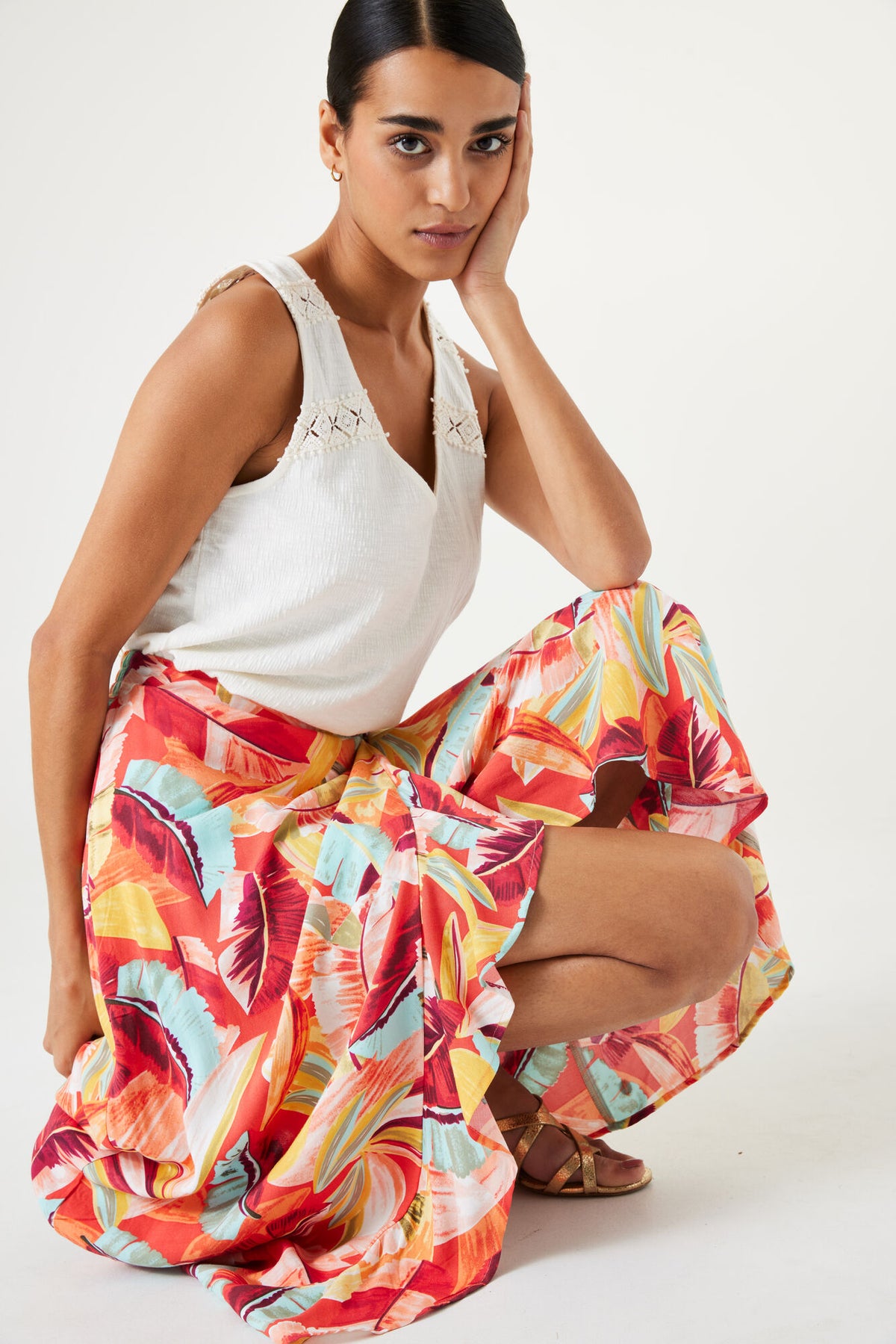 Garcia Wrap Skirt - Papaya