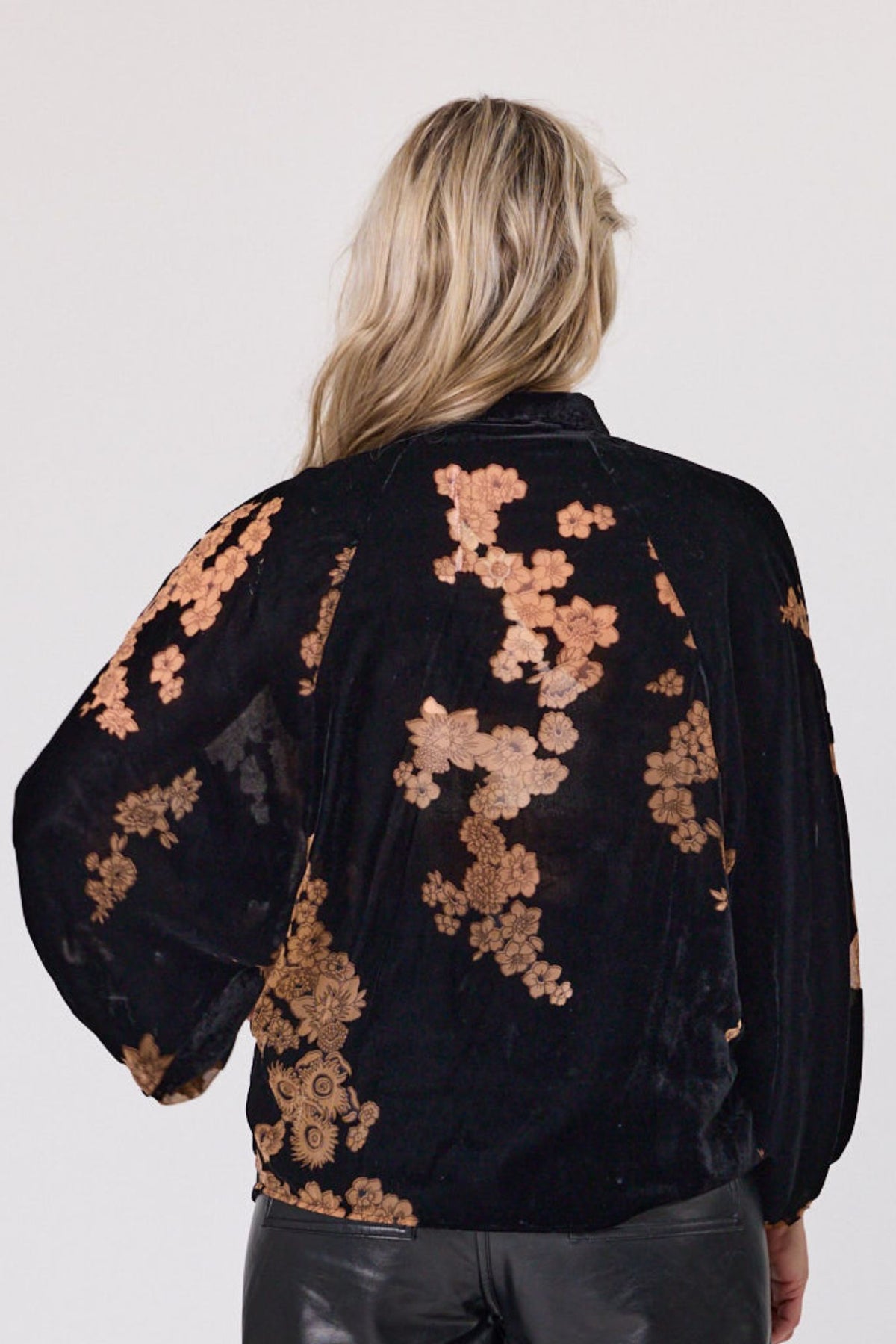 Libertine Shadow Blouse - Midnight Bloom