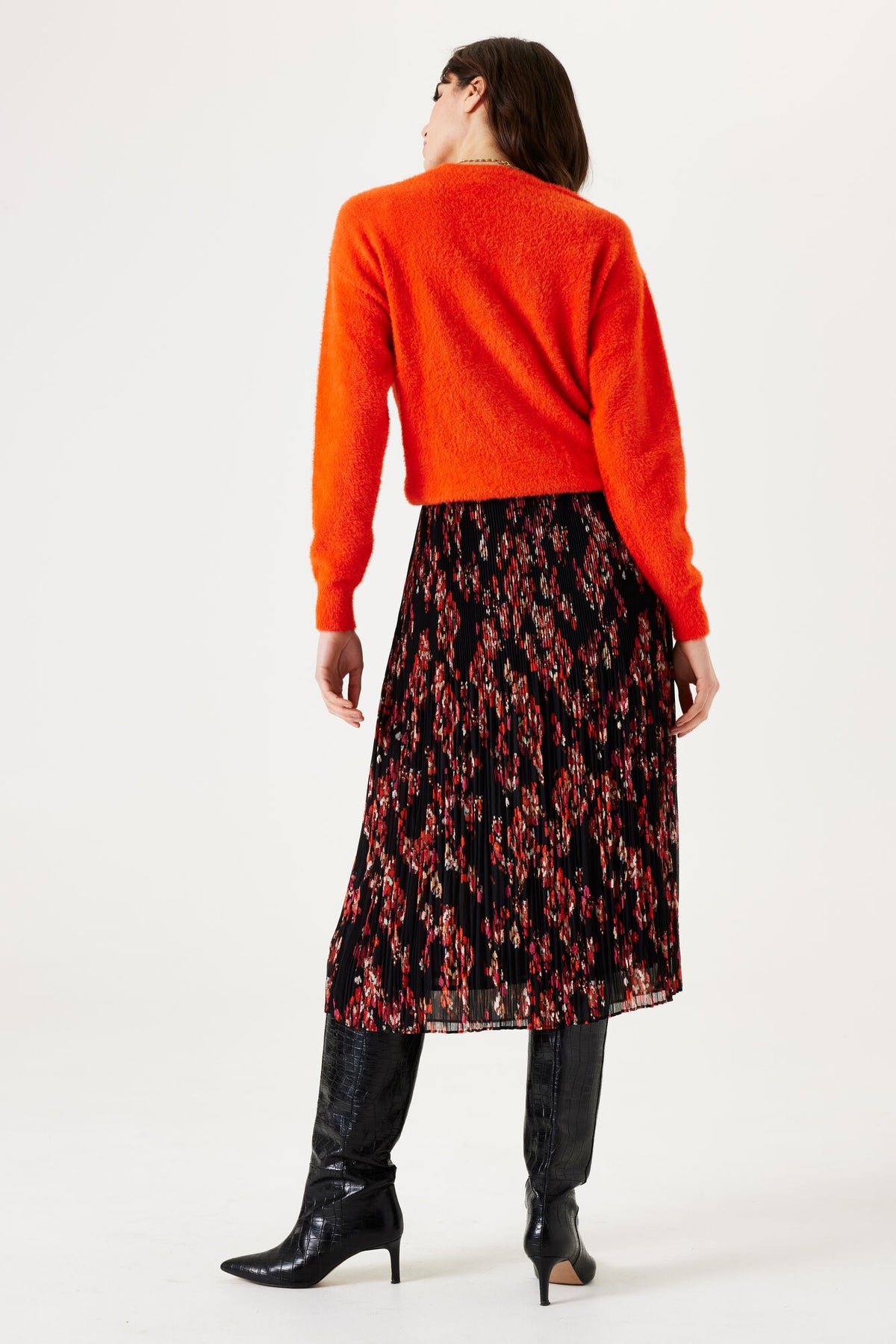 Garcia Midi Skirt - Black Print