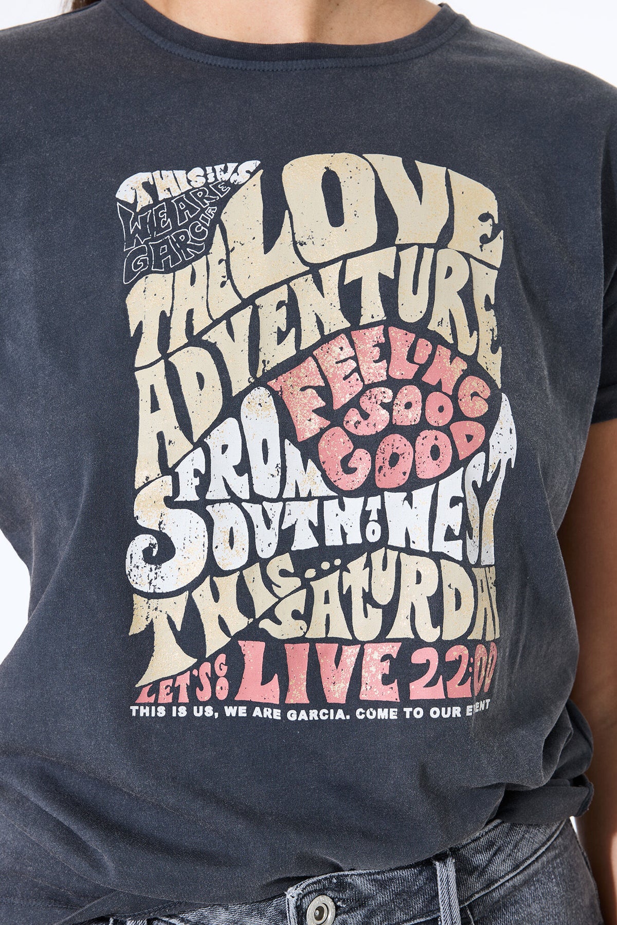 Garcia Love Adventure T-Shirt - Antracite