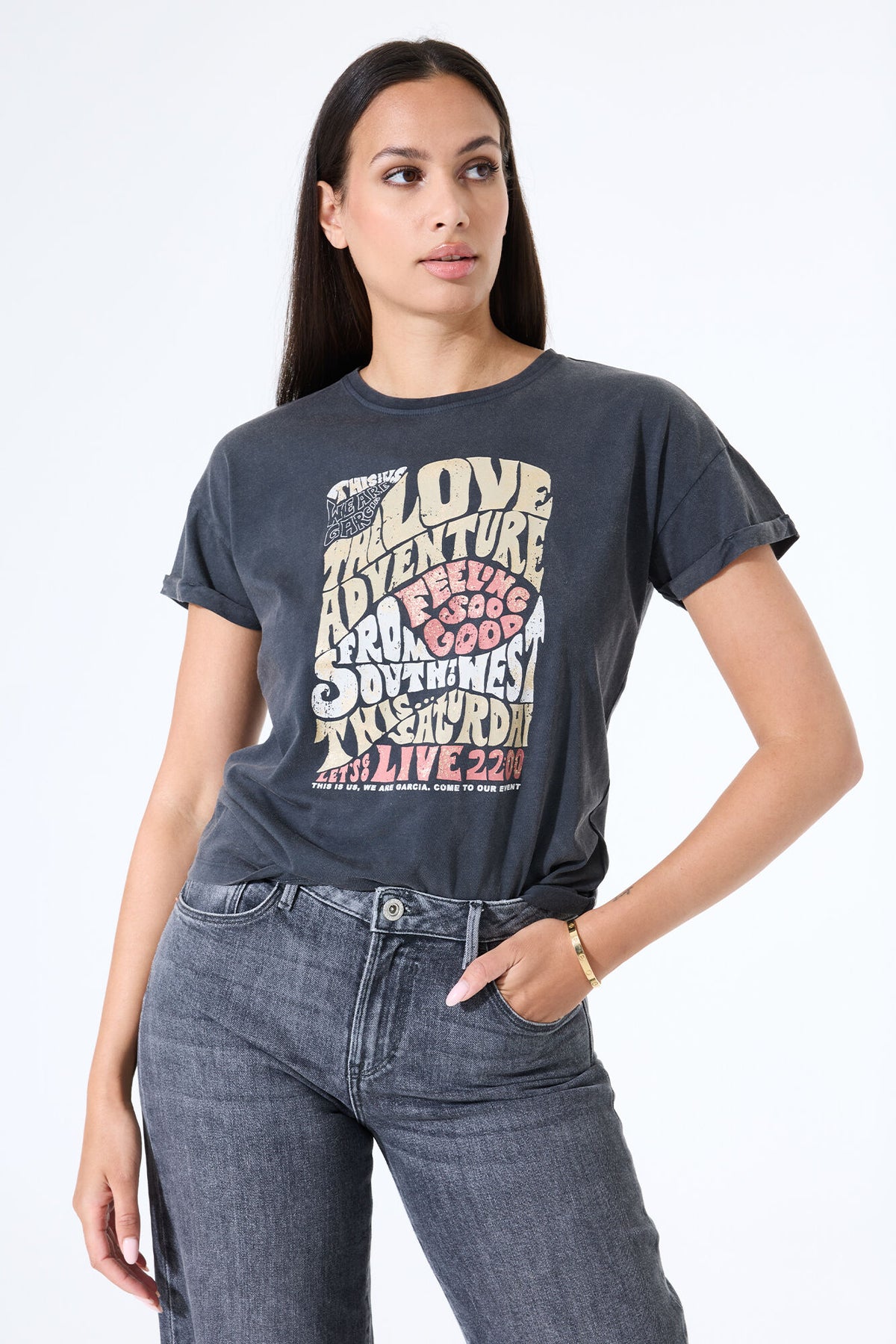 Garcia Love Adventure T-Shirt - Antracite