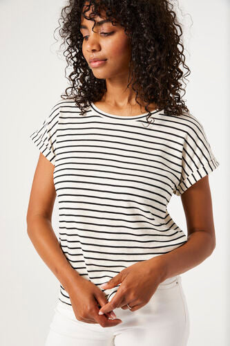 Garcia Striped Crew Neck Tee