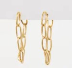 Stella + Gemma Chain Loop Earrings - Gold