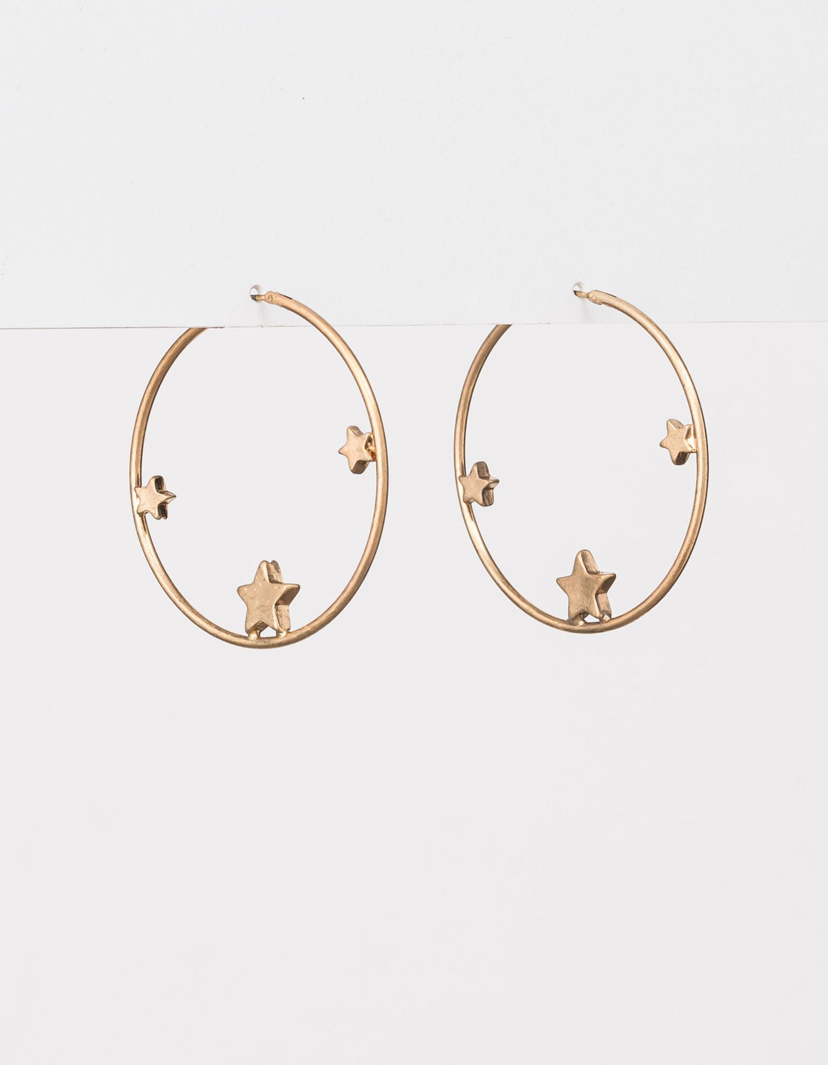 Stella + Gemma Earrings Gold Star Sphere